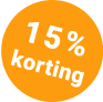 15 procent korting