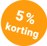 5 procent korting