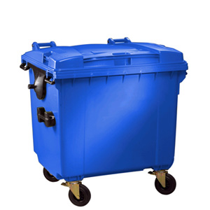 1100 liter papiercontainer | Oud papier container | Rolcontainerhuren