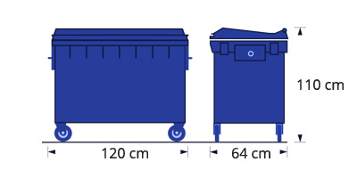 Rolcontainer 500 liter formaten