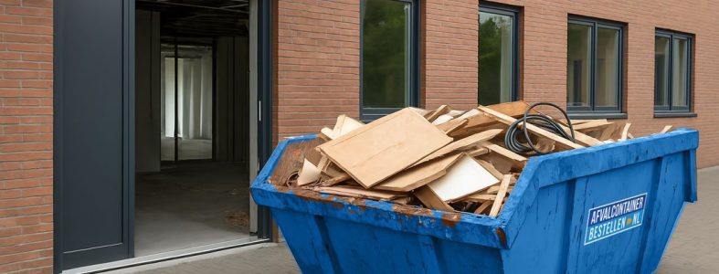 Afvalcontainer bestellen online voor verbouwing kantoor